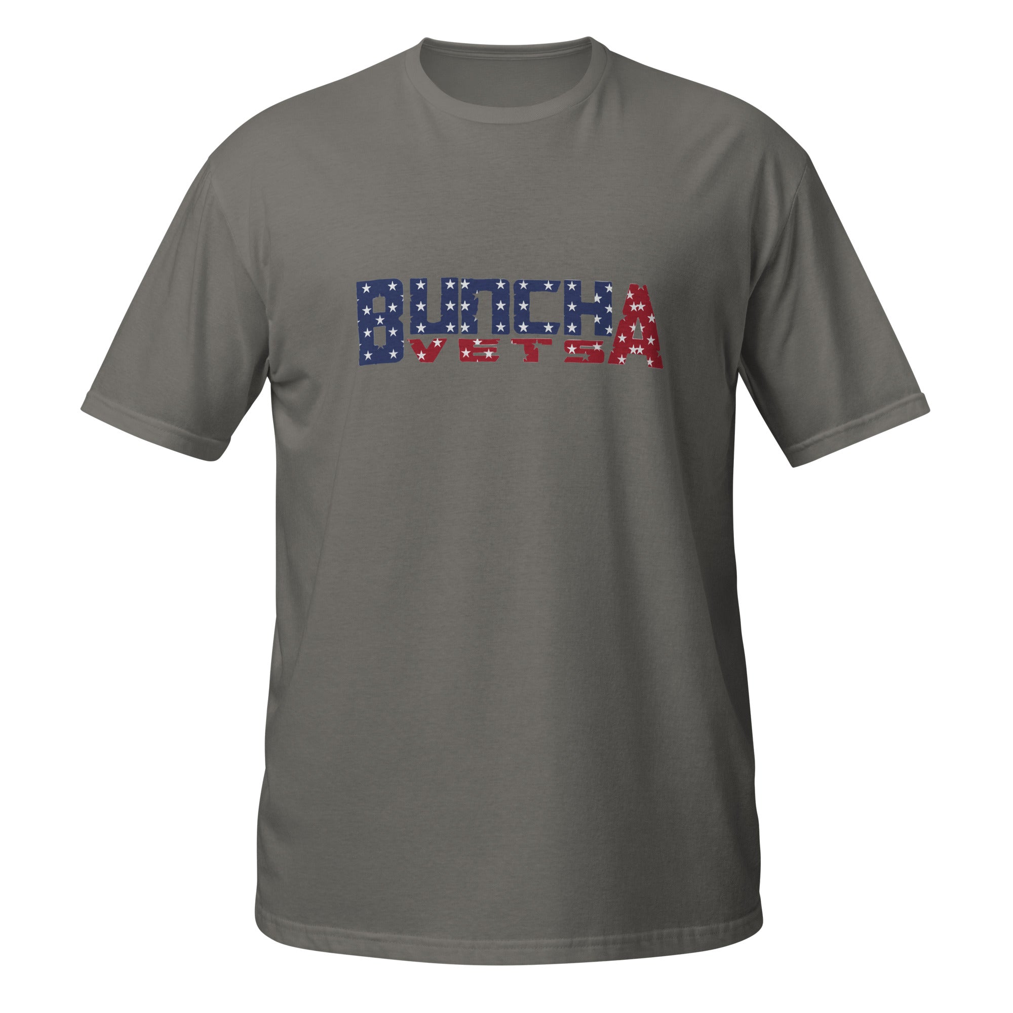 Buncha Vets American Flag Text T-Shirt