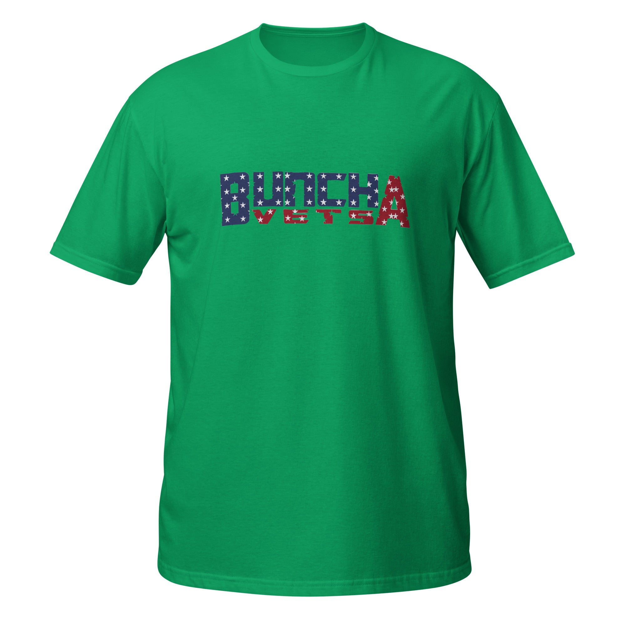 Buncha Vets American Flag Text T-Shirt