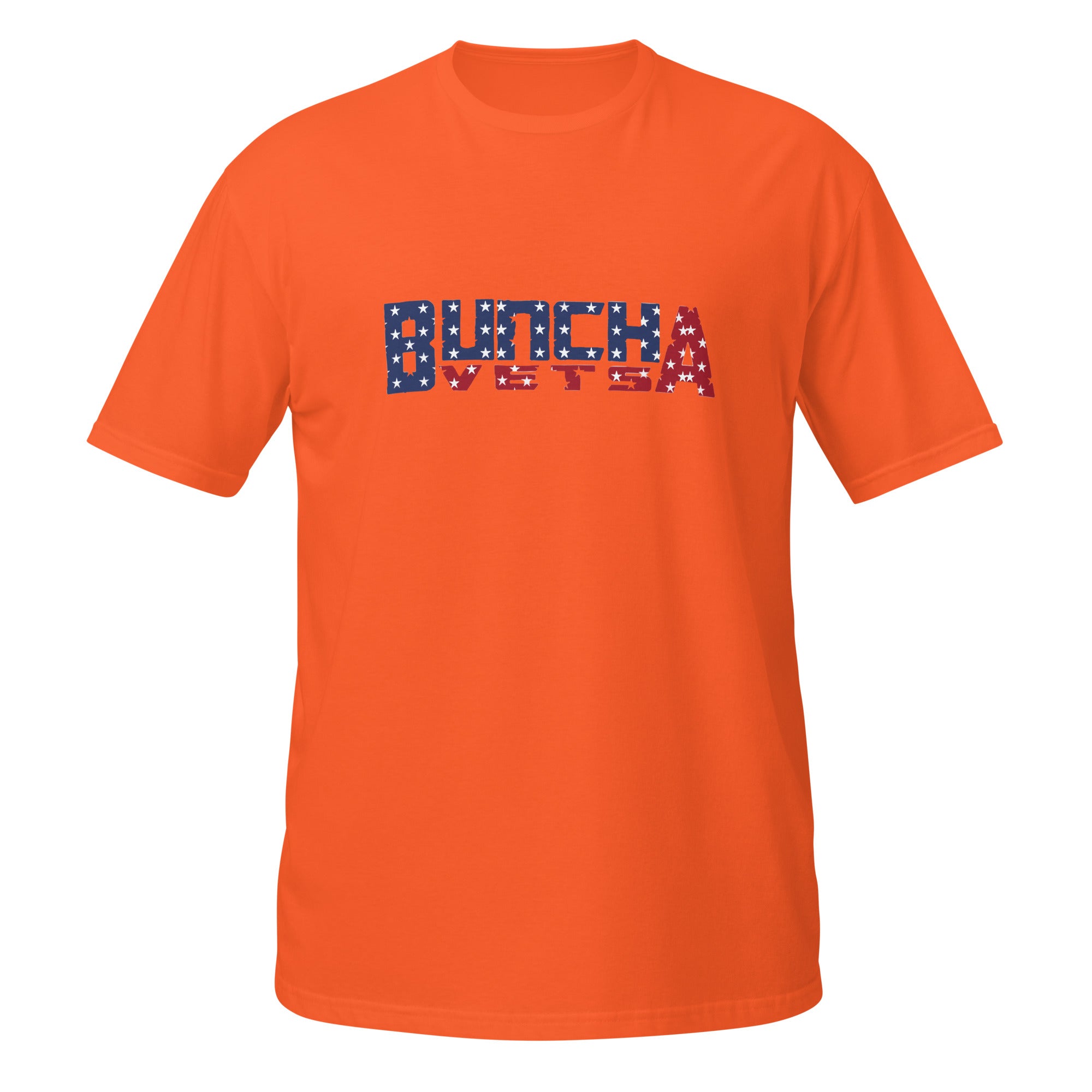Buncha Vets American Flag Text T-Shirt