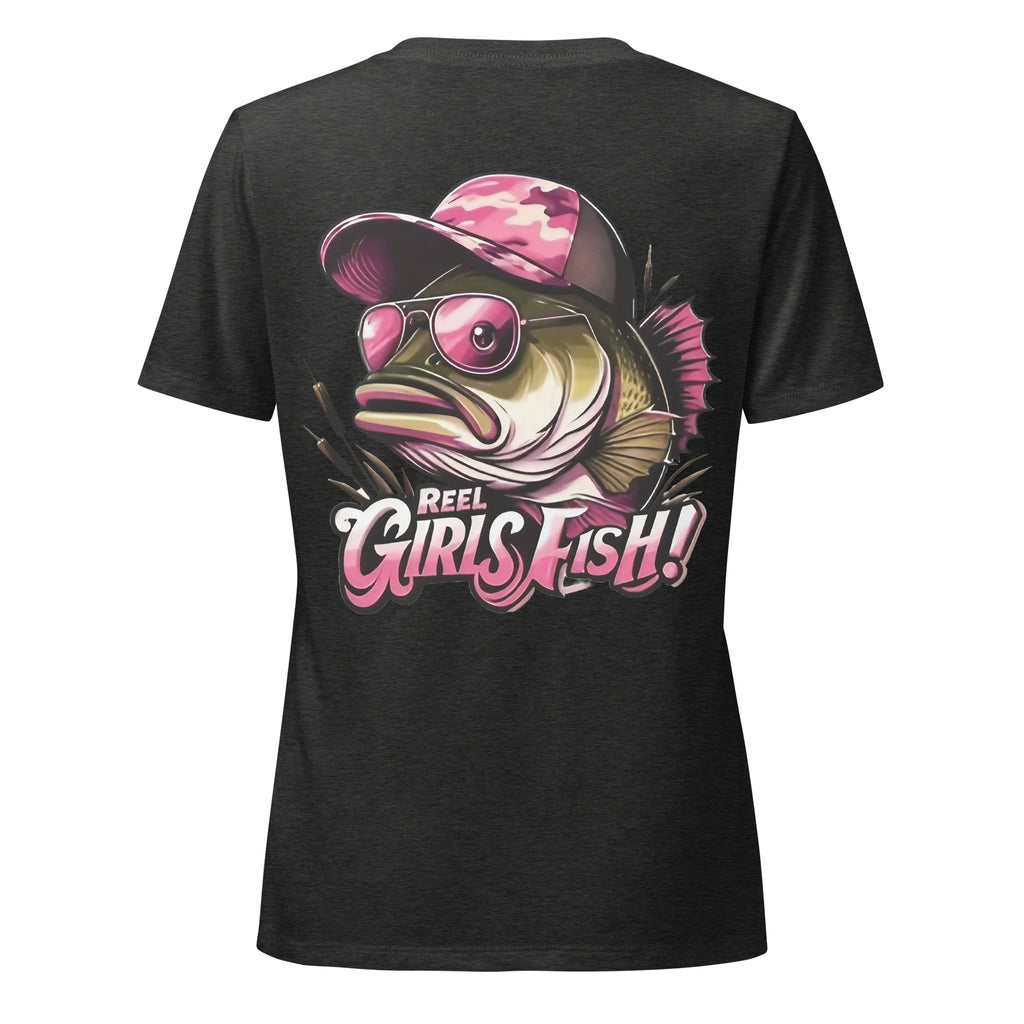 Buncha Vet's Women Relaxed V-Neck Red Text Fit T-shirt