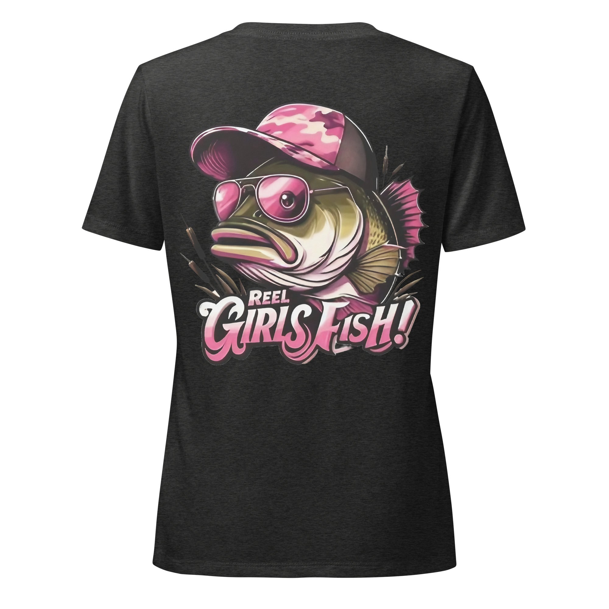 Buncha Vet's Women Relaxed V-Neck Red Text Fit T-shirt