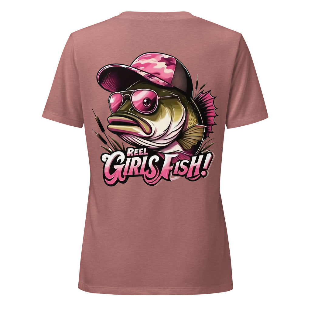 Buncha Vet's Women Relaxed V-Neck Red Text Fit T-shirt