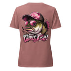 Buncha Vet's Women Relaxed V-Neck Red Text Fit T-shirt