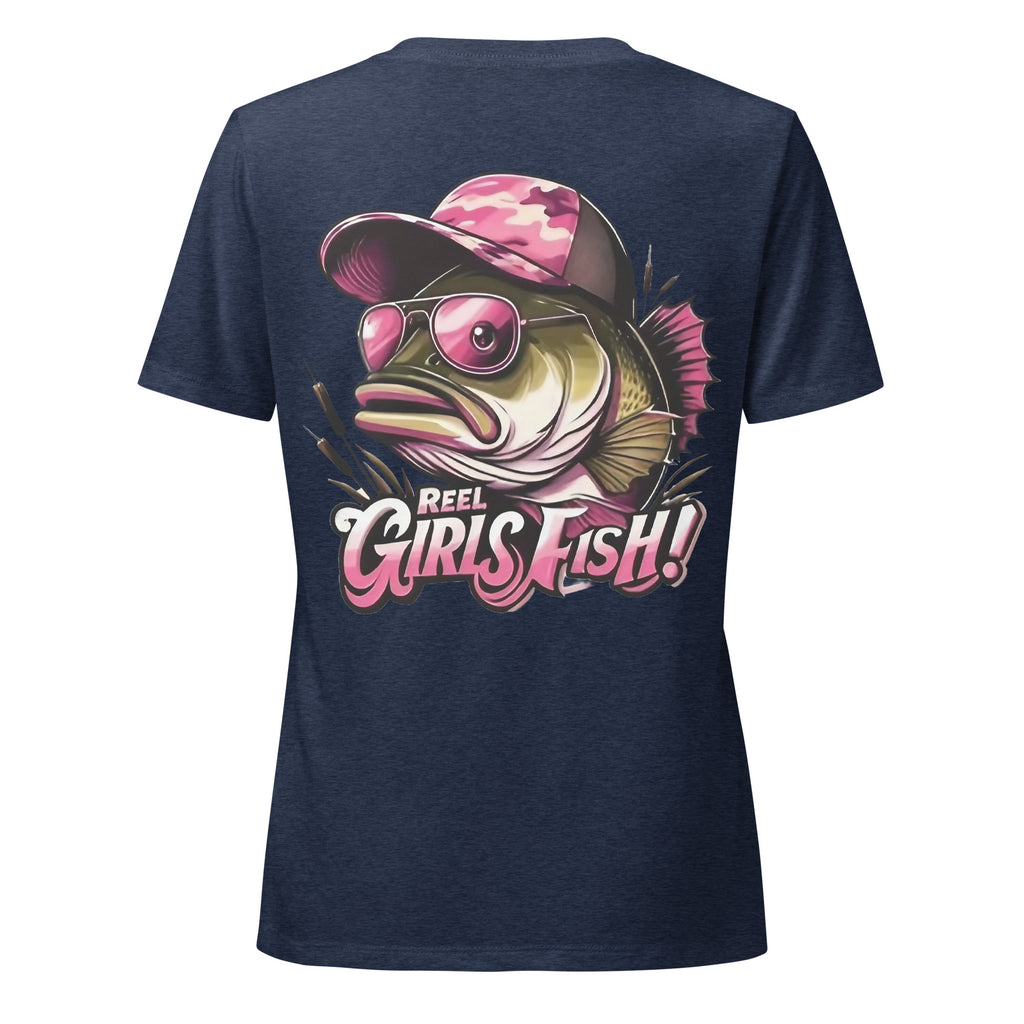 Buncha Vet's Women Relaxed V-Neck Red Text Fit T-shirt