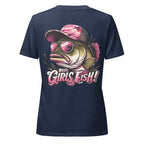 Buncha Vet's Women Relaxed V-Neck Red Text Fit T-shirt