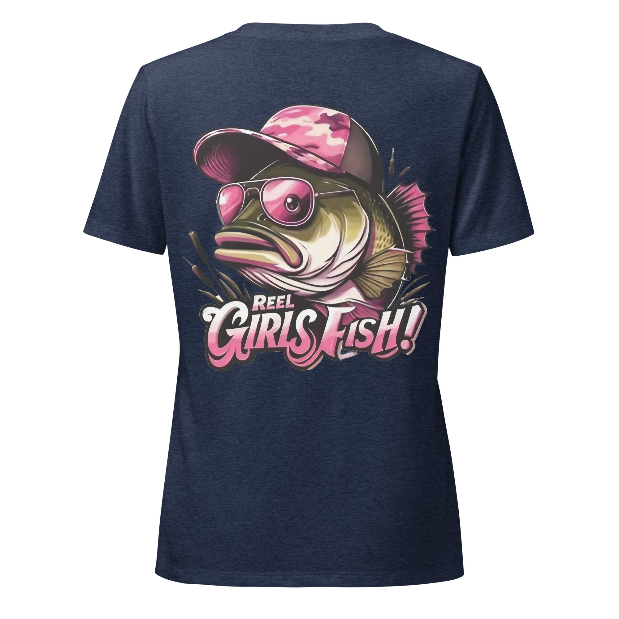 Buncha Vet's Women Relaxed V-Neck Red Text Fit T-shirt