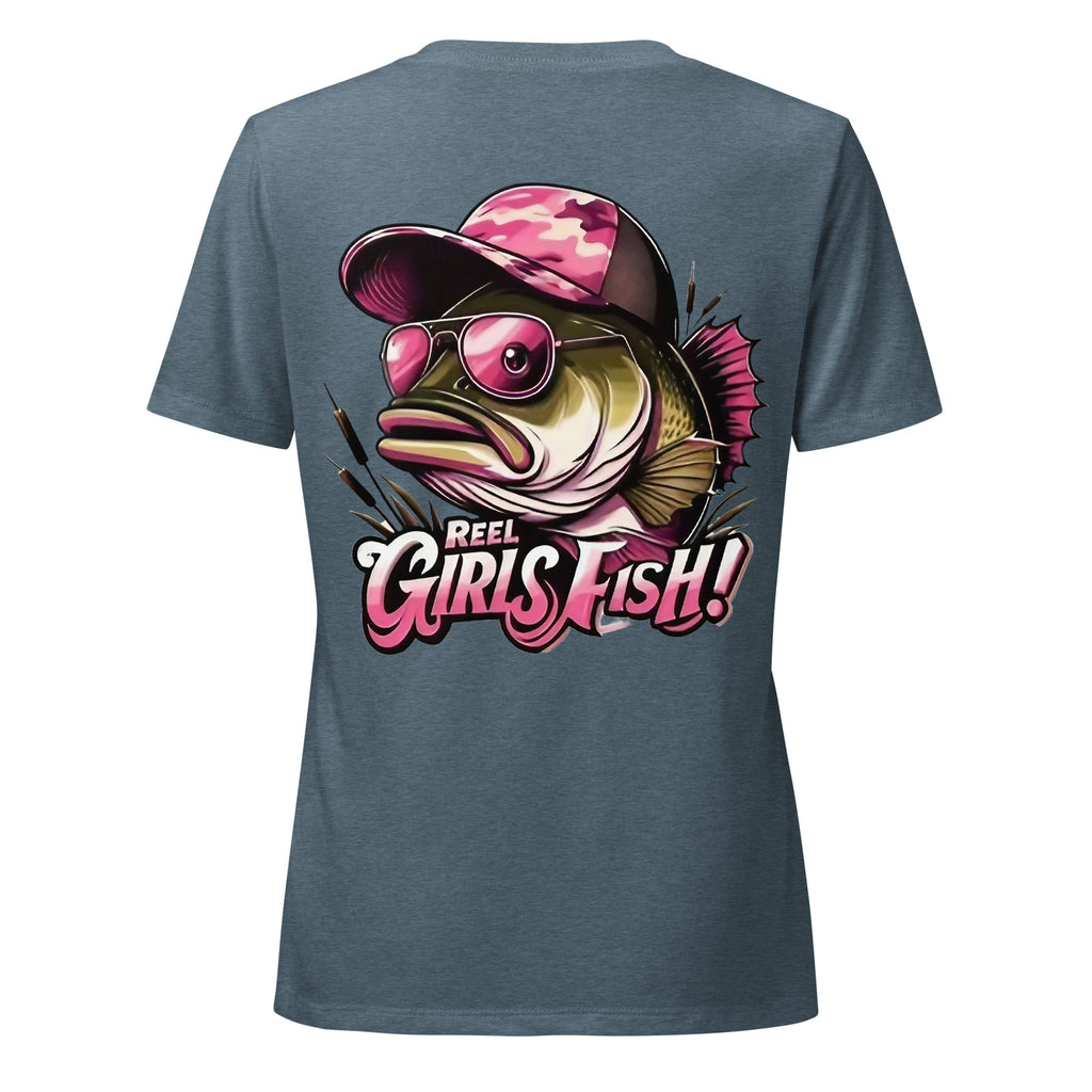 Buncha Vet's Women Relaxed V-Neck Red Text Fit T-shirt